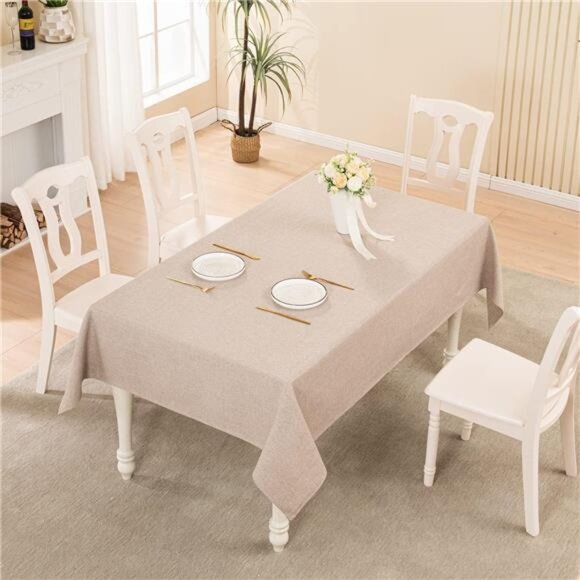 Rectangle Tablecloth Washable Wrinkle Resistant and Water Proof Table Cloth - Picture 5 of 7